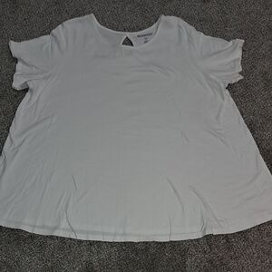 Roaman's Womens White Swing Top 1X 22/24